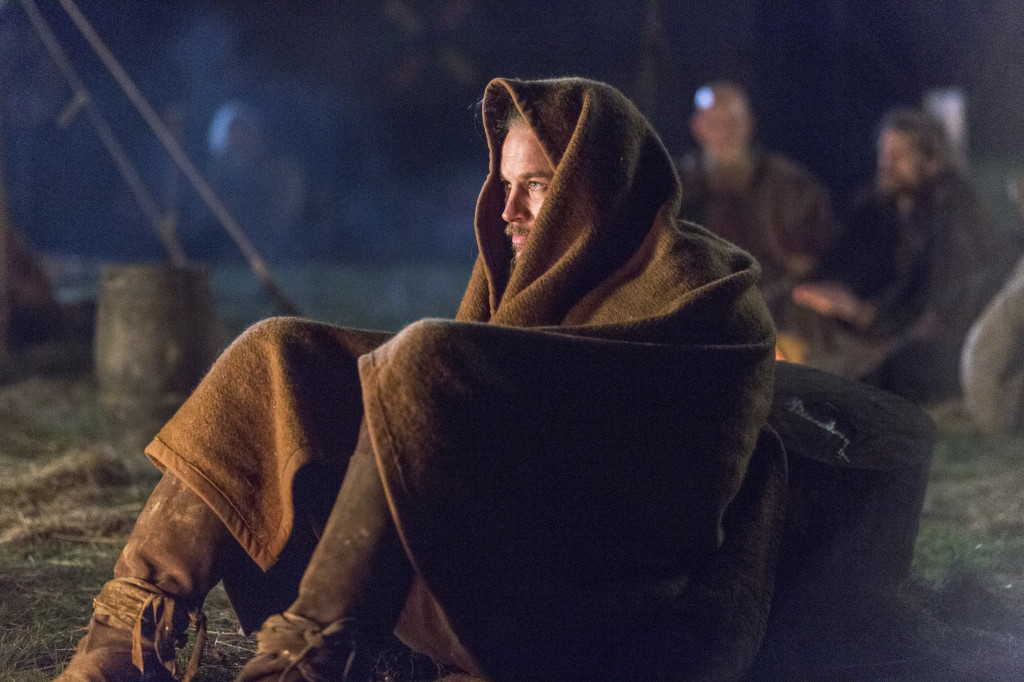 Ragnar Lothbrok (Travis Fimmel) gets into the zone the night before a big battle